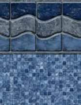 GLI Pool Products Signature Series Plus InGround vinyl pool liners Ocean Beach with Mosaic Light Blue liner pattern