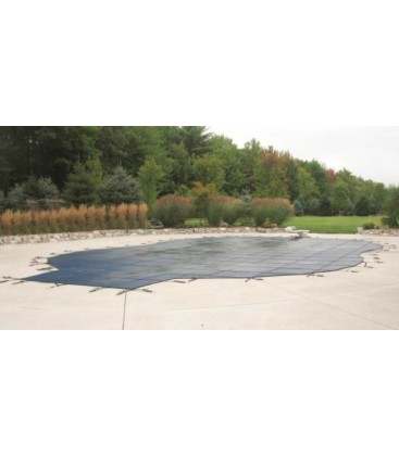 Merlin Safety Cover 18X36 w 4X8 Step Dura-Mesh Inground Swimming Pool